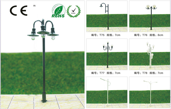 China Poste de luz luminoso 5.5cm do modelo à escala da rua de T53-Custom 6V para HO a disposição do trem fornecedor