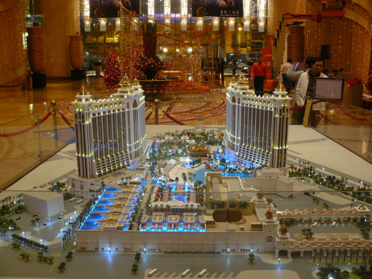 China fabricante 3D modelo arquitectónico diminuto para o parque da exposição/fonte fornecedor