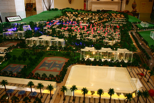 China Fabricante modelo arquitectónico residencial 3D bonito com sistema de iluminação fornecedor