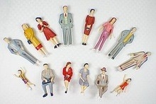China escale povos arquitectónicos do modelo à escala do 1:30 5.5cm, HO trem/figuras pintadas estrada de ferro fornecedor
