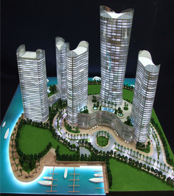 China o modelo 3D arquitectónico bonito fornece o anúncio publicitário para construções altas icónicas fornecedor