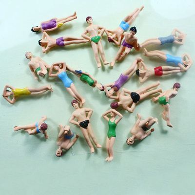China HO as figuras arquitectónicas pintadas 1:75 da natação da praia dos povos do modelo à escala da escala variam a pose fornecedor