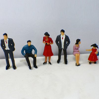China Modelo à escala plástico o pessoa pintado figura para HO, OO, G N, disposição P25-6 7CM do trem de T fornecedor