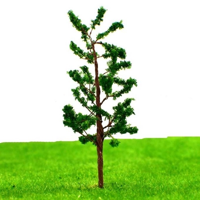 China Árvores modelo diminutas para a disposição do cenário da borda da estrada, pinho verde da árvore do metal da avenida 8cm N8030 fornecedor