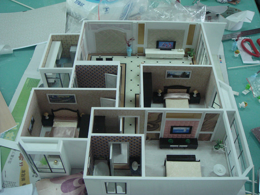 China Modelos arquitectónicos diminutos delicados para a sala de crianças interior de construção da casa fornecedor