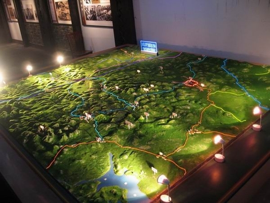 China Modelos arquitectónicos da disposição 3D da paisagem da cidade que iluminam a miniatura da construção fornecedor