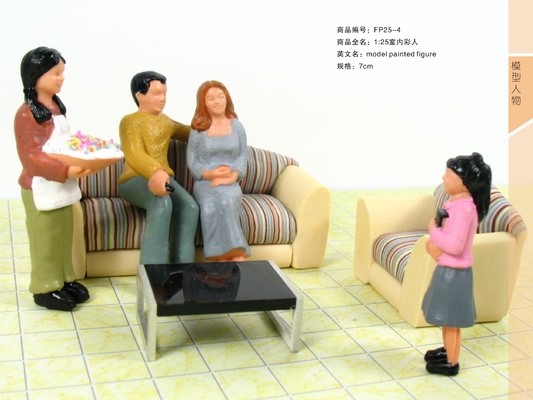 China FP25-4 1:25 interior arquitetônico escala modelo pessoas pintado figuras 7 cm fornecedor