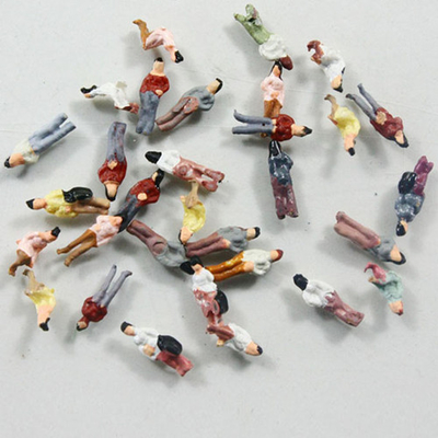 China O pessoa arquitectónico plástico exterior do modelo à escala pintado figura 1/300 de 0.6cm para a disposição do trem fornecedor