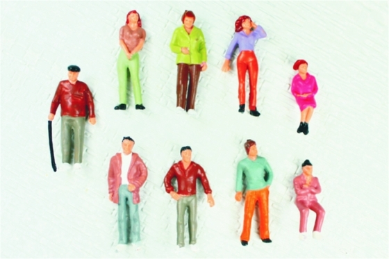 China P43-10 1:43 ao ar livre arquitectura escala modelo pessoas pintado figuras 4.8 cm fornecedor