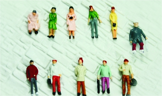 China 150 Pessoas de modelo de escala arquitetônica pintaram feminino figuras 1.3 cm fornecedor