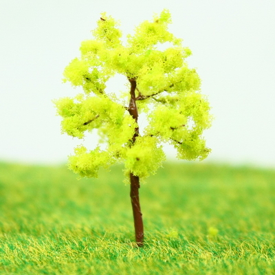 China Ferrovias em miniatura modelo árvores amarelo verde Avenue arame árvore 4 cm fornecedor