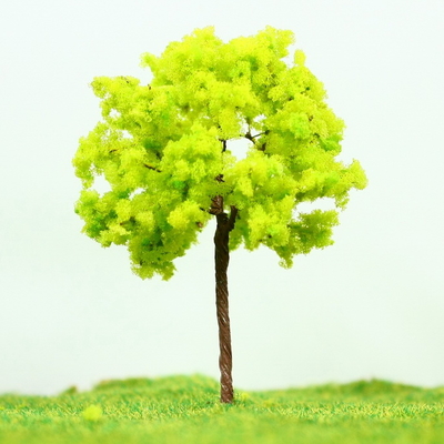 China Ferroviária Layout miniatura modelo árvores amarelo verde rua arame árvore 7 cm fornecedor