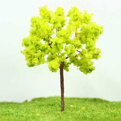 China Arquitetônica em miniatura escala modelo árvores amarelo verde Avenue arame árvore 9 cm fornecedor