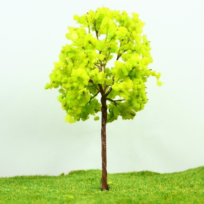 China Arquitetura em miniatura modelo árvores amarelo verde metálica árvore 11 cm fornecedor