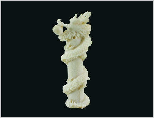 China MD02 PE exterior plástico Jade branco Desktop escultura 3D maquete 1.5 * 5cm Dragão pilar fornecedor