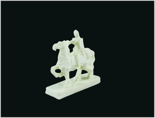 China MD06 Jade branco escultura 3D escala modelo Cavalier 3 * 3.2 cm fornecedor