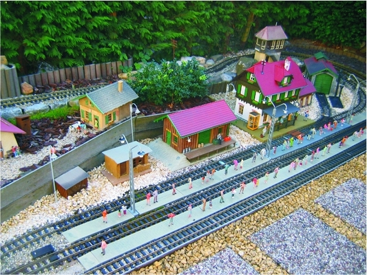 China Exposição ferroviária HO escala modelo paisagem povo e parte de veículo fornecedor