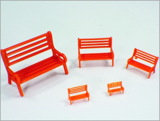 China Y30-01 1:30 Custom escala modelo comboio Layouts 3D plástico vermelho Parque cadeiras fornecedor