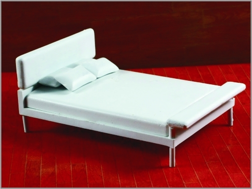 China OEM Thoth arquitectónico casa modelo mobiliário moderno Double Bed 1:20 / 1:25 / 1:30 fornecedor