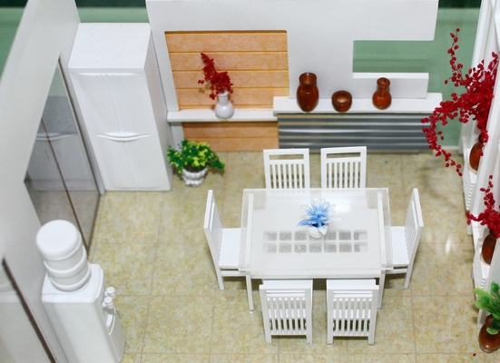 China Miniatura arquitetônico 3D modelos Home Interior sala de jantar fornecedor