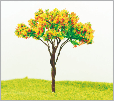 China árvores modelo diminutas do ferro amarelo arquitectónico de 9cm em feito à mão fornecedor