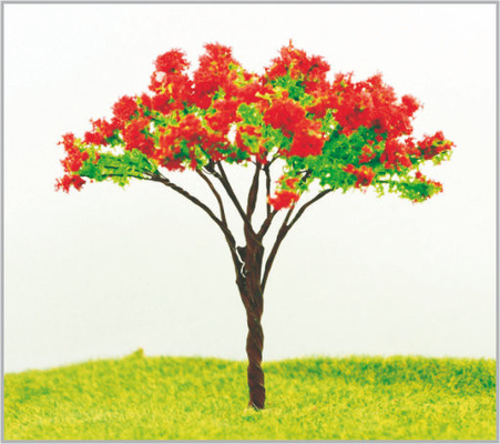 China árvores modelo diminutas do metal vermelho do modelo do parque temático de 9cm fornecedor