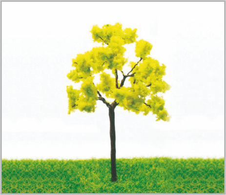China árvores modelo diminutas arquitectónicas do metal amarelo de 6.5cm em feito à mão fornecedor