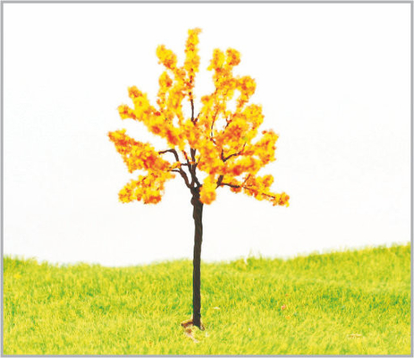 China 9cm, árvores modelo diminutas arquitectónicas amarelas feitas sob encomenda de 11cm OO fornecedor