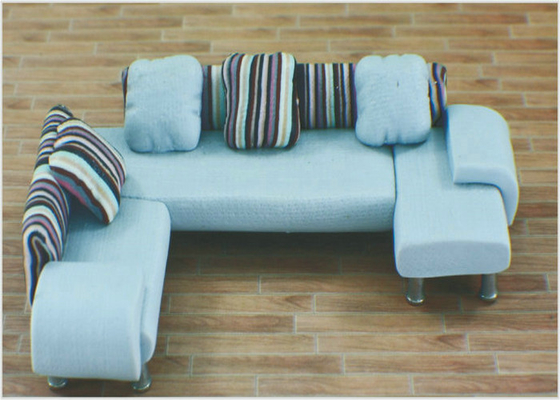 China Sofá de decoração interior da cerâmica da mobília modelo arquitectónica azul da simulação da forma fornecedor