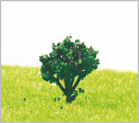 China 1.8cm profundo - árvores modelo diminutas feitos a mão plásticas amarelas para a disposição do planeamento urbanístico fornecedor