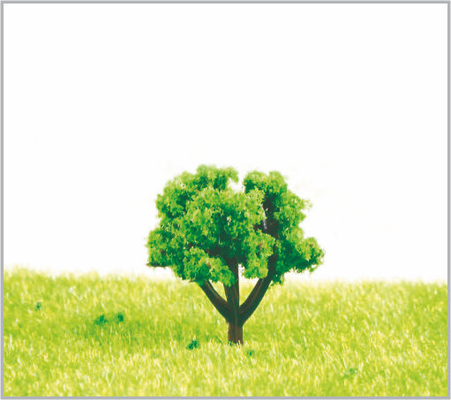 China Árvores modelo diminutas arquitectónicas 2.5cm verdes feitos a mão com plástico fornecedor