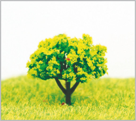 China árvores modelo diminutas verdes plásticas arquitectónicas de 3.5.5cm com luz - amarelo fornecedor