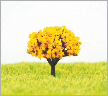 China árvores modelo diminutas plásticas arquitectónicas amarelas feitas sob encomenda de 3.5cm fornecedor