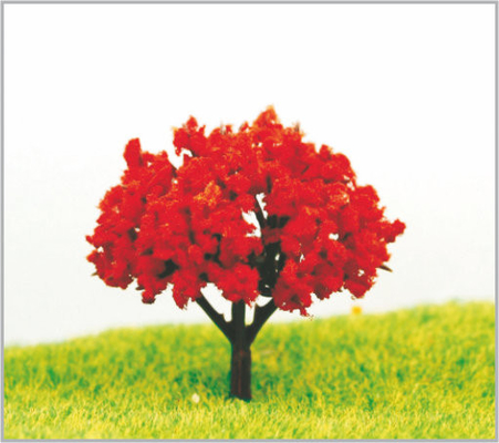 China árvores modelo diminutas plásticas arquitectónicas de 4.5cm em feito à mão com vermelho fornecedor