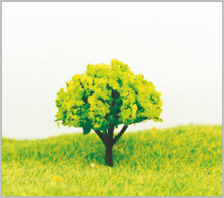 China árvores modelo diminutas plásticas arquitectónicas do verde amarelo de 4.5cm em feito à mão fornecedor