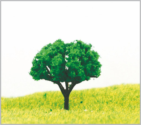 China Árvore feita sob encomenda feito a mão do modelo da miniatura do verde 4.5cm fornecedor