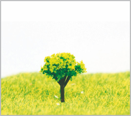 China luz feito a mão de 1.8cm - árvores modelo diminutas arquitectónicas do verde amarelo fornecedor