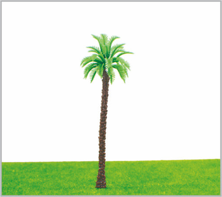 China M003 OEM HO Train Layout miniatura modelo árvores amarelo verde Avenue Coconut Tree 11 cm fornecedor
