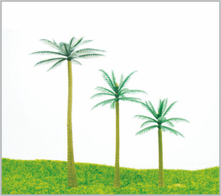China HE95/HE70/HE50 OEM HO Train Layout miniatura modelo árvores Coconut Tree 9,5 cm por 7 cm/5 cm fornecedor