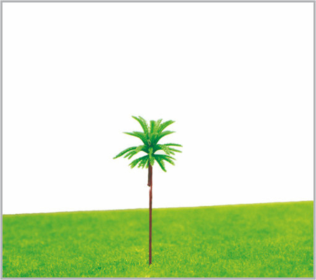 China M007OEM HO Train Layout miniatura modelo árvores amarelo verde Avenue Coconut Tree 5 cm fornecedor