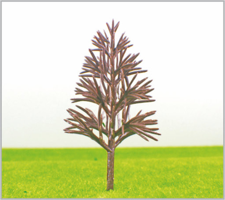 China B11040 OEM miniatura modelo árvores amarelo verde plástico pirâmide tronco 11 cm fornecedor