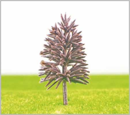 China B7828 OEM miniatura modelo árvores amarelo verde plástico pirâmide tronco 7.8 cm fornecedor