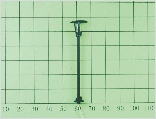 China T5 6,5 CM personalizado pontas um cavalo Street Lights modelo de plástico borne da lâmpada para Layout de estrada de ferro fornecedor