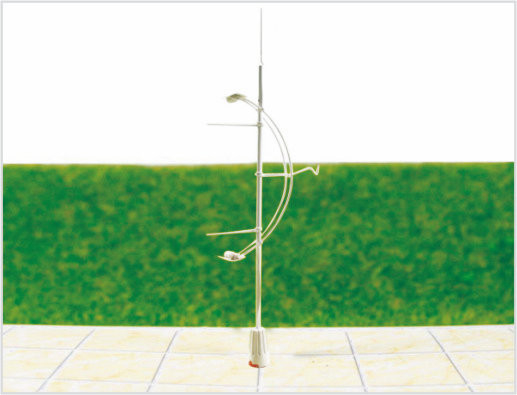 China T36 HO 6V luminoso Street 3D modelo poste para Layout de trem, luminoso de qualidade de luz, 14 cm fornecedor