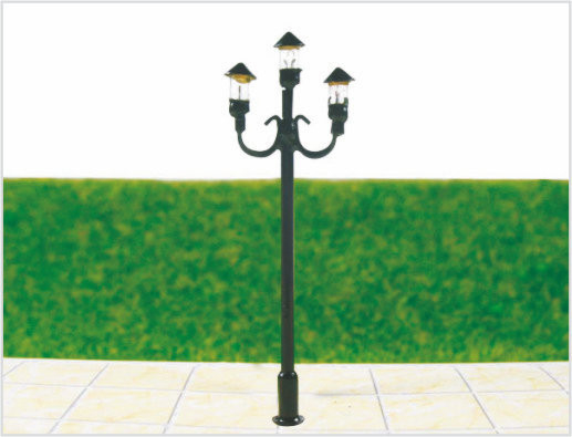 China T49 6V três cabeças Street plástico escala modelo poste para comboio Layout 5.5 cm fornecedor