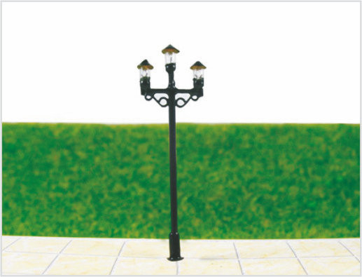 China T50 6V três cabeças Street plástico escala modelo poste para comboio Layout 6.5 cm fornecedor