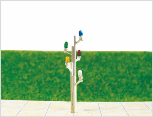 China T54 6V Billboard Street plástico escala modelo lâmpada Posts para comboio Layout 6.5 cm fornecedor