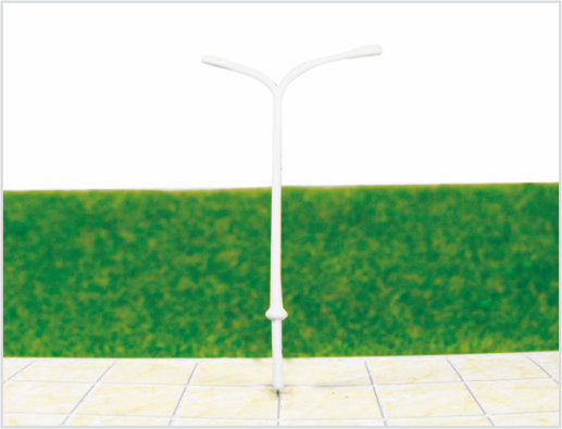 China ML500 Custom 6V duas pontas cavalo Street Lights modelo de plástico borne da lâmpada para Layout de estrada de ferro fornecedor