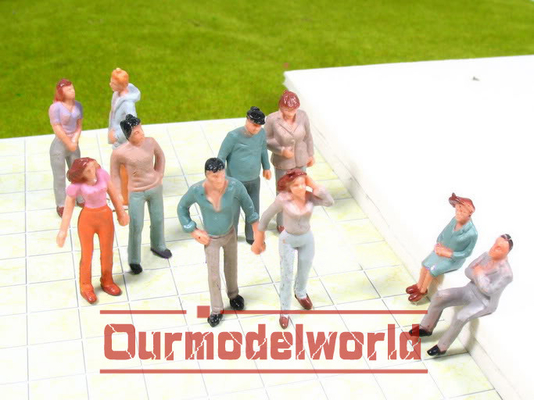 obscuridade arquitectónica dos povos do modelo à escala de 4.8CM - ABS/acrílico brancos verdes fornecedor