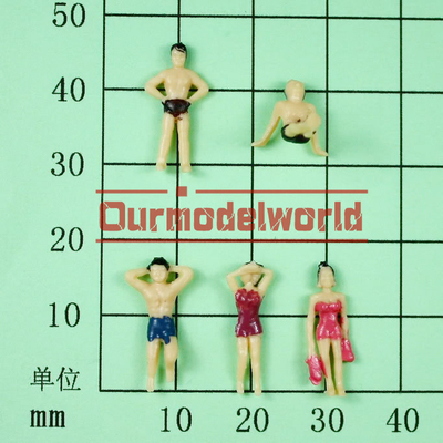 o pessoa arquitectónico colorido do modelo à escala de 1.8cm, 1:100 que pinta a natação figura para a disposição de construção fornecedor